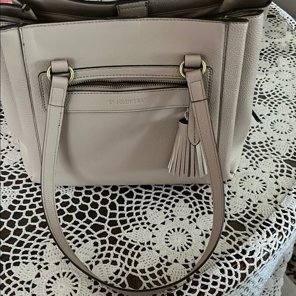St. John's Bay Handbags - St. John's Bay Cream Shoulder Bag with Classic Design